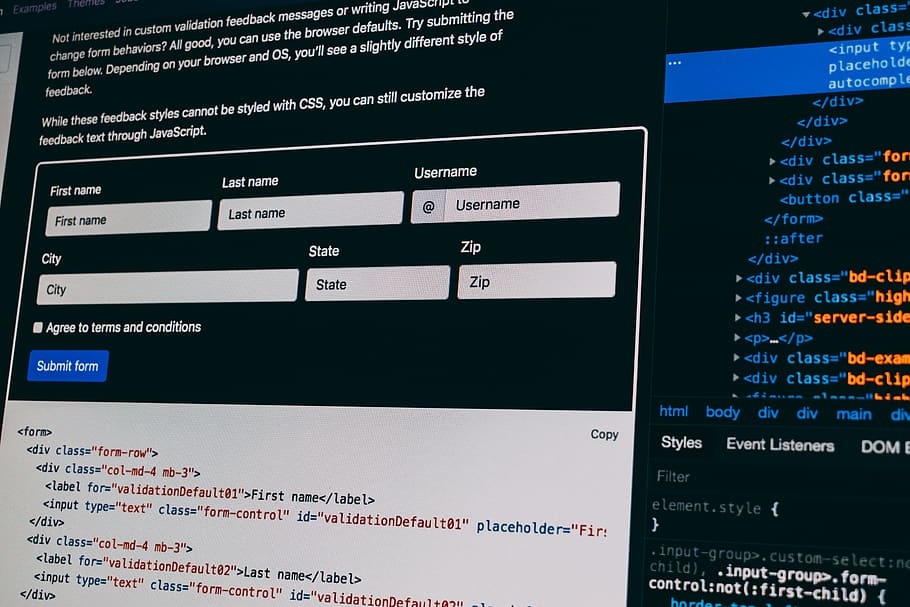 lloc web, html, forma, fosc, negre, desenvolupadors, programació, bootstrap, comunicació, cap gent, text, tecnologia, guió occidental, marc complet, fons, informació, negocis, a l'interior, ordinador, color negre, nombre, primer pla, Finances, multicolor, pantalla, pantalla del dispositiu, signe d'informació, equips informàtics, llenguatge informàtic, 5K