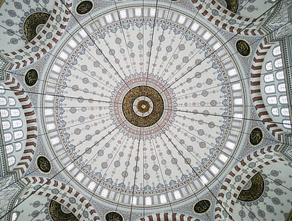 cami, cerchio, Islam, geometria, religione, modello, architettura, Corano, design, preghiera, Dio, Maometto, fede, viaggio, moschea, vecchio, Allah, cristianesimo, arte, Chiesa, cristiano, figura, monumento, sfondo, cupola, soffitto, ornato, in casa, struttura costruita, arte e artigianato, forma, nessuno, forma geometrica, direttamente sotto, destinazioni di viaggio, Inquadratura dal basso, costruzione, creatività, murale, lusso, 5K, CC0, dominio pubblico, privo di copyright