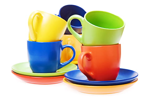 cups, kitchen, closeup, isolated, heap, cafe, nobody, many, plate, green, white, bar, row, coffe, red, coffee, beverage, drink, yellow, line, bright, stack, orange, service, clean, tea, mug, saucer, pink, dishes, ceramic, group, color, objects, colorful, blue, empty, set, style, cofe, food, glass, multi colored, white background, cup, green color, cut out, group of objects, coffee cup, no people, studio shot, choice, crockery, variation, indoors, close-up, household equipment, plastic, vibrant color, 1080P, CC0, public domain, royalty free