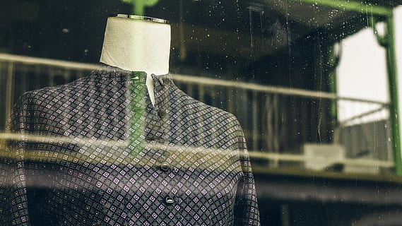 still, items, things, window, display, glass, mannequin, clothes, reflection, bokeh, glass - material, transparent, focus on foreground, clothing, wet, no people, close-up, day, textile, hanging, indoors, rain, nature, water, refreshment, clean, snowing, 4K, CC0, public domain, royalty free