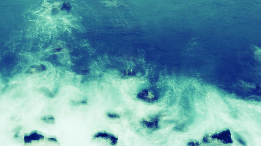 mare, onde, guai, nessuno, fotogramma intero, onda, movimento, blu, acqua, sfondi, natura, giorno, avvicinamento, astratto, all'aperto, subacqueo, bellezza nella natura, la libertà, animale, temi animali, modello, morbidezza, color turchese, 4K