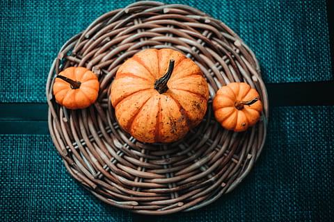 října dýně, dýně, mat, stůl, ploché ležel, předvečer Všech svatých, oranžový, zeleniny, přísad, jídlo, jíst, podzim, sklizeň, říjen, žlutá, díkůvzdání, oranžová barva, sezóna, Příroda, oříznutí, zemědělství, dekorace, zralý, tykev, squash - zelenina, dřevo - materiál, svěžest, sklizně, hospodařit, organický, pozadí, ovoce, nikdo, Dovolená, rustikální, 5K, CC0, veřejná doména, bez autorských práv