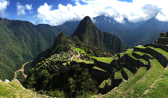 Machu Picchu, natura, all'aperto, scenario, montagna, catena montuosa, Perù, campagna, paesaggio, collina, picco, pendenza, altopiano, verde, vista aerea, zaino, avventura, inca, Sud America, viaggio, bellezza nella natura, scenics - natura, scena tranquilla, cielo, la tranquillità, scena non urbana, nuvola - cielo, ambiente, giorno, colore verde, idilliaco, storia, nessuno, antico, pianta, il passato, antica civiltà, picco di montagna, formazione, 2K, CC0, dominio pubblico, privo di copyright