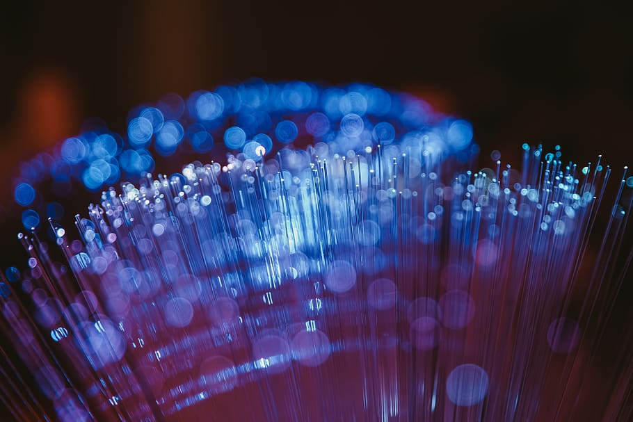 Lichterketten, Blau, beleuchtet, Licht - natürliches Phänomen, Technologie, Glasfaser, keine Leute, abstrakt, glühend, Nahansicht, Muster, Lichtanlage, selektiver Fokus, Unscharf gestellt, drinnen, Verbindung, Studioaufnahme, schwarzer Hintergrund, Kommunikation, Kabel, Ausrüstung, Elektrizität, Helligkeit, hell, globale Kommunikation, Weicher Fokus, 4K