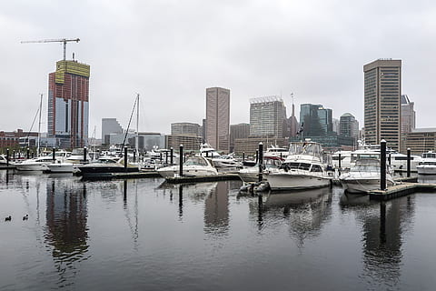 marina, waterfront, baltimore, maryland., architecture, bay, beautiful, blue, dock, harbor, landscape, maryland, night, ocean, outdoors, park, reflection, sail, sailboat, scenic, sky, sunset, tower, boat, boats, building, calm, city, color, evening, exposure, inner, long, nature, nautical, outdoor, panorama, peace, recreation, sailboats, scenery, seascape, travel, twilight, urban, water, building exterior, nautical vessel, transportation, built structure, mode of transportation, office building exterior, skyscraper, urban skyline, no people, cityscape, moored, yacht, passenger craft, modern, recreational boat, 2K