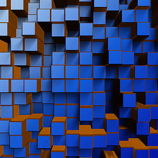 3drender, resum, quadrat, fons, forma, patró, modern, blau, marc complet, funció de construcció de parets, a l'interior, repetició, cap gent, estructura construïda, arquitectura, gran grup d'objectes, disseny, rajola, multicolor, forma geomètrica, sòls, dia, primer pla, costat a costat, 1080P, CC0, domini públic, lliure de regalies