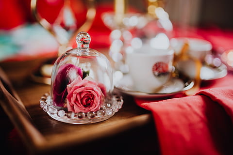 valentine, day breakfast, bed, lovely, breakfast, love, romantic, romance, red, bedding, brunch, candles, valentine's day, valentines, february, table, flower, indoors, no people, rose, household equipment, rose - flower, food and drink, close-up, flowering plant, selective focus, wealth, celebration, glass - material, beauty in nature, luxury, perfume, focus on foreground, crockery, glass, setting, tea cup, teapot, 5K, CC0, public domain, royalty free