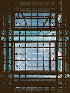 gray, metal building structure, architectural design, architecture, building, contemporary, daylight, daytime, design, framework, futuristic, glass, glass items, glass panels, glass windows, high, indoors, inside, low angle shot, metal, modern, modern architecture, no person, sky, steel, structure, tall, urban, built structure, no people, low angle view, pattern, glass - material, building exterior, full frame, day, ceiling, outdoors, window, transparent, backgrounds, geometric shape, skylight, office building exterior, directly below, 4K, CC0, public domain, royalty free