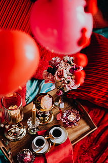 valentine, day breakfast, bed, lovely, breakfast, love, romantic, romance, red, bedding, brunch, candles, valentine's day, valentines, february, flower, flowering plant, indoors, table, plant, no people, high angle view, vase, close-up, still life, freshness, glass, beauty in nature, place setting, furniture, drink, selective focus, celebration, food and drink, flower head, luxury, setting, flower arrangement, bouquet, crockery, 5K, CC0, public domain, royalty free