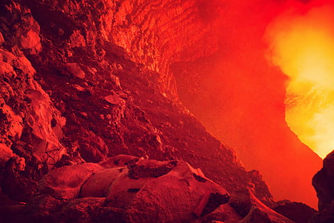 hnědý skalní útvar, Příroda, venku, hora, erupce, láva, sopka, Nikaragua, nn-222, svítání, nebe, led, Skála, soumrak, červené nebe, západ slunce, scenérie, jeskyně, archeologie, oheň, krása v přírodě, geologie, teplota - teplota, Napájení, moci, pevný, rock - objekt, fyzická geografie, nikdo, přistát, sdělení, životní prostředí, mimoměstské scény, sopečný kráter, 4K, CC0, veřejná doména, bez autorských práv