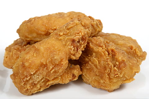batter, crispy, chick, chicken, food, eat, junk, wing, food and drink, white background, studio shot, chicken meat, freshness, indoors, cut out, fried chicken, snack, fried, still life, close-up, no people, ready-to-eat, unhealthy eating, meat, deep fried, focus on foreground, take out food, small group of objects, 2K, CC0, public domain, royalty free