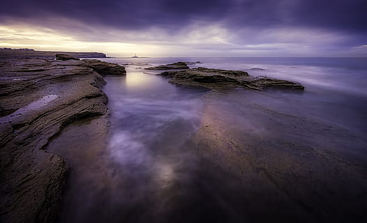panorama, fotografi, tubuh, air, formasi batuan, pantai, awan, Fajar, malam, horison, pemandangan, cahaya, paparan panjang, samudra, refleksi, indah, laut, pemandangan laut, pantai laut, langit, matahari, matahari terbenam, scenics - alam, keindahan di alam, awan - langit, tanah, alam, batu - benda, ketenangan, batu, lingkungan Hidup, tidak ada orang, padat, cakrawala di atas air, 2K, CC0, domain publik, bebas royalti