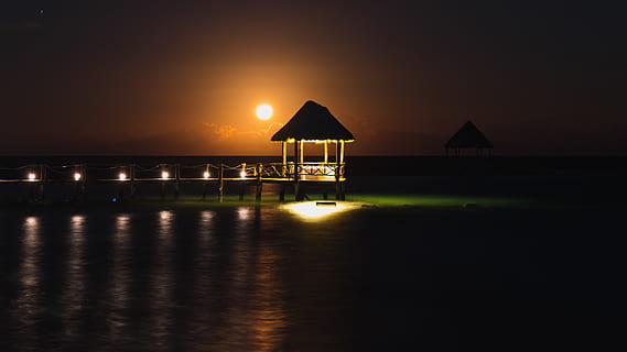 Mexico, Tulum, skyer, ocean, strand, cabana, troperne, caribbean, Gulfcoast, lys, himmel, nattehimmel, stjerner, nat, bølger, longexposure, lang eksponering, rejse, varm, belyst, vand, afspejling, rolig scene, ro, solnedgang, ingen mennesker, hav, skønhed i naturen, belysningsudstyr, scenics - natur, natur, idyllisk, horisont, arkitektur, udendørs, horisont over vand, mørk, 5K, CC0, offentligt domæne, royaltyfrie
