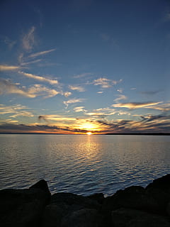 Canada, Summer, himmel, vann, naturskjønnhet - natur, ro, hav, skjønnhet i naturen, solnedgang, rolig scene, sky - himmel, idylliske, natur, ingen folk, Strand, ikke-urbane scene, horisont over vann, horisont, oransje farge, land, sol, 4K, CC0, offentlig domene, opphavsrett gratis
