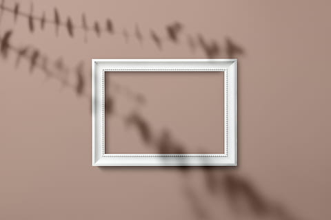 rectangular, blanc, fusta, marc, decoració, penjant, paret, cap gent, primer pla, a l'interior, còpia espai, temes de fotografia, funció de construcció de parets, tir de l'estudi, comunicació, fons de colors, tecnologia, centrar-se en primer pla, natura morta, material de fusta, forma, enfocament selectiu, ombra, Color blanc, en blanc, 5K, CC0, domini públic, lliure de regalies