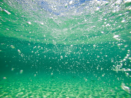 ocean, water, bubbles, refreshing, backgrounds, full frame, green color, bubble, freshness, no people, nature, close-up, food and drink, motion, abstract, underwater, outdoors, sea, refreshment, turquoise colored, day, pattern, swimming pool, purity, 4K, CC0, public domain, royalty free