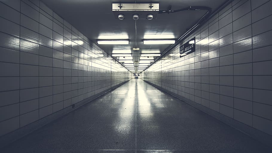 koridor, podlaha, osvětlení, tunel, náladový, toronto, Bay St., metro, chodba, perspektivní, budova, bunkr, světlo, krypta, Vzhled interiéru, uvnitř, sál, dlaždice, bydlení, architektura, svítí, cesta vpřed, směr, stavba, osvětlovací zařízení, pasáž, strop, nástěnný prvek, prázdný, nikdo, perspektiva, přeprava, dlouho, podzemní chodník, podjezd, kachličková podlaha, svítidla, 5K