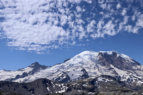 alpes da montanha, neve, panorama, noroeste Pacífico, montanha, temperatura fria, inverno, céu, scenics - natureza, montanha coberta de neve, beleza na natureza, nuvem - céu, cena tranquila, tranquilidade, cena não urbana, natureza, meio Ambiente, cadeia de montanhas, azul, ninguém, dia, ao ar livre, Pico da montanha, 5K, CC0, domínio público, royalty free