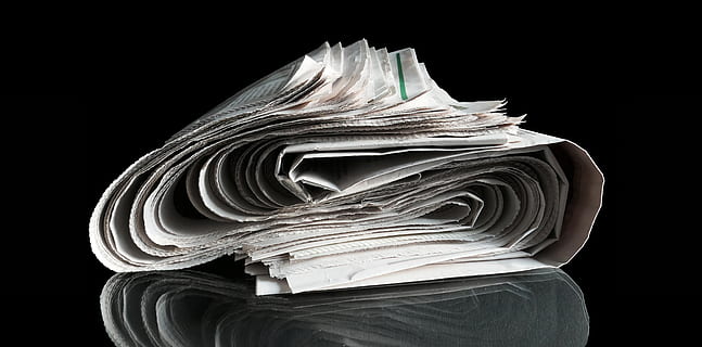background, article, journalism, tabloid, journalist, newspaper, news, press, commenced, headlines, paper, black background, studio shot, indoors, no people, close-up, cut out, still life, creativity, pattern, single object, architecture, motion, art and craft, white color, folded, stack, built structure, 5K, CC0, public domain, royalty free