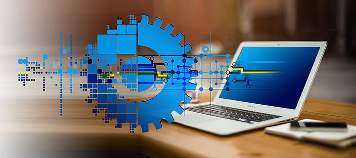 transformatie, digitaal, visualisatie, digitalisering, versnelling, werk, ontwerp, laptop, vinger, aanraken, slim, technologie, Draadloze technologie, communicatie, computer, verbinding, bedrijf, internet, computer netwerk, gegevens, zakelijke activiteiten, computerapparatuur, modern, financiën, uitrusting, binnenshuis, geen mensen, draagbaarheid, wereldwijde communicatie, kantoor, sociaal netwerken, afzet, 8K, CC0, publiek domein, royaltyvrij