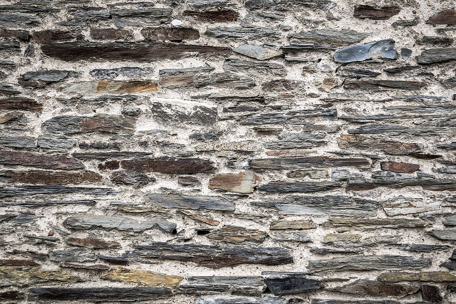 pedra, paret, textura, fons, estructura construïda, marc complet, arquitectura, funció de construcció de parets, cap gent, vell, patró, dia, aspre, resistent, primer pla, a l'aire lliure, història, exterior de l'edifici, gris, tronc de l'arbre, el passat, paret de pedra, arruïnat, 5K