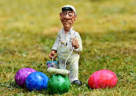 peintre, plus pauvre, figure, œuf de Pâques, Oeuf, peindre, Couleur, effacer, peint, coloré, mur peint, la couleur des oeufs, Pâques, déco, décoration, souriant, une personne, Hommes, mâles, bonheur, la nature, herbe, en portant, adulte, émotion, Nourriture et boisson, adulte majeur, journée, de bonne humeur, portrait, en plein air, enfance, 4K, CC0, domaine public, libre de droits