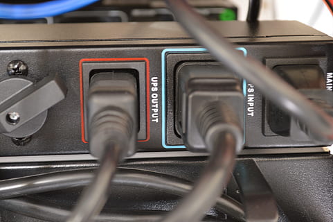 , technology, close-up, connection, cable, no people, control, electricity, selective focus, communication, indoors, equipment, fuel and power generation, power supply, metal, network connection plug, machinery, industry, control panel, computer, complexity, electrical equipment, 5K, CC0, public domain, royalty free