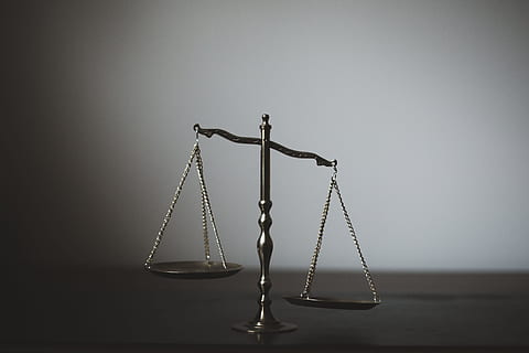 scales, justice photo, Backgrounds, balance, studio shot, weight scale, no people, indoors, law, justice - concept, scale, legal system, wood - material, single object, gray, equality, gray background, simplicity, metal, still life, close-up, symmetry, 4K, CC0, public domain, royalty free