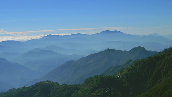 bjerg, træer, skyer, himmel, grøn, morgen, Skov, landskab, paktil, mt. provins, filippinerne, cordillera, blå, scenics - natur, skønhed i naturen, rolig scene, ro, bjergkæde, træ, ikke-urbane scene, miljø, idyllisk, ingen mennesker, plante, natur, tåge, grøn farve, dag, fjern, udendørs, bjergtop, 1080P, CC0, offentligt domæne, royaltyfrie