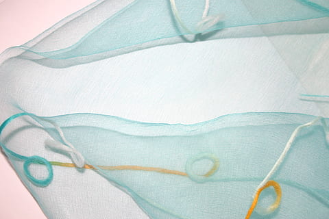 Materiale, struttura, lo sfondo, superficie, chiaro, pace della mente, tessile, nessuno, avvicinamento, blu, arte e artigianato, in casa, creatività, modello, pastello colorato, sfondi, mestiere, girato in studio, strutturato, immagine dipinta, fotogramma intero, amore, emozione positiva, emozione, mare, color turchese, morbidezza, ricamo, 2K, CC0, dominio pubblico, privo di copyright