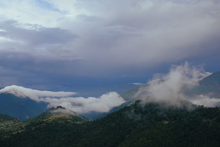 Írán, guilan, hora, mrak, Příroda, krajina, mrak - nebe, krása v přírodě, nebe, scenics - příroda, klidné scény, klid, mimoměstské scény, nikdo, den, venku, životní prostředí, pohoří, idylický, rostlina, kouř - fyzikální struktura, dálkový, horský vrchol, 5K