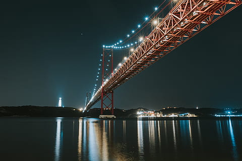 ışıklı köprü, Portekiz, lisboa, Ponte 25 de Abril, açık havada, gece, havai fişek, köprü, bina, Su, liman bölgesi, aydınlatma, kasaba, Kent, kentsel, şehir merkezinde, nehir, Konut, aydınlatılmış, mimari, gökyüzü, yansıma, yapılı yapı, doğa, köprü - insan yapımı yapı, insansız, bağ, taşımacılık, aydınlatma ekipmanı, seyahat yerleri, 5K, CC0, kamu malı, telif ücretsiz