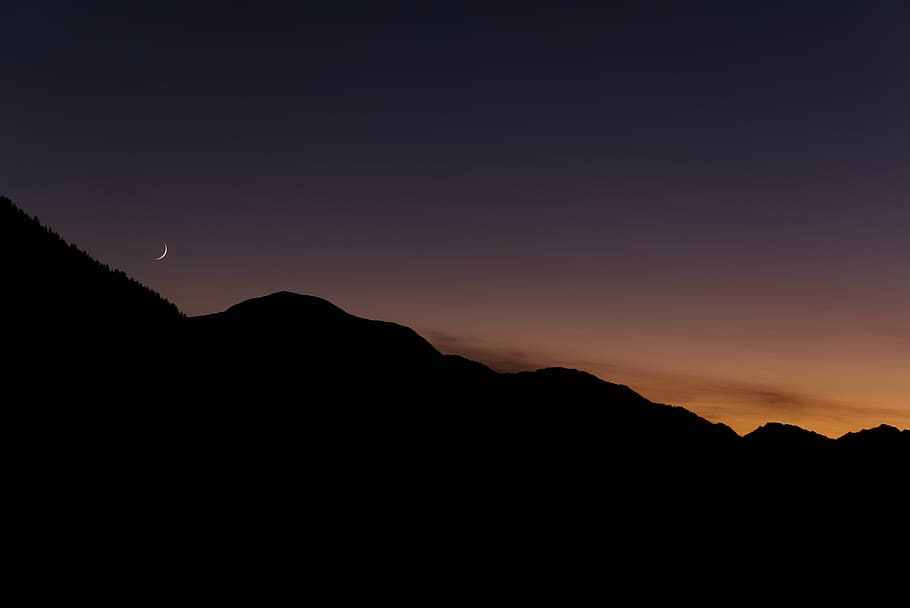 posta de sol, lluna, Moonset, sterzing, ritzail, Itàlia, dolomites, núvols, taronja, vermell, curs, cel, bellesa a la natura, muntanya, silueta, escenics - natura, tranquil·litat, escena tranquil·la, còpia espai, idíl·lic, naturalesa, Serra, escena no urbana, cap gent, medi ambient, nit, paisatge, espai, color taronja, remot, astronomia, a l'aire lliure, cim de muntanya, 5K