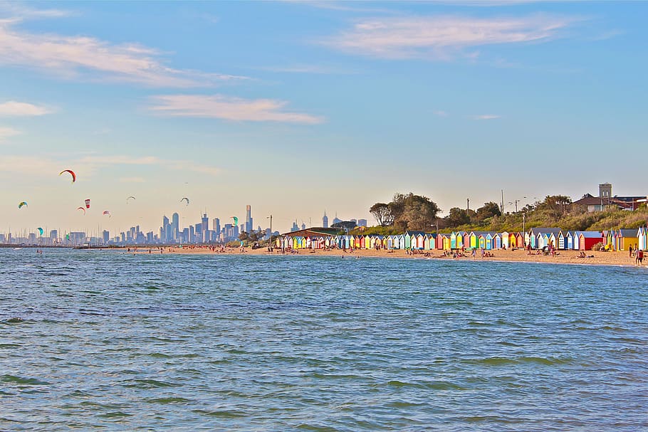 Melbourne, platja, Austràlia, oceà, Costa, turisme, mar, cel, aigua, victòria, naturalesa, posta de sol, paisatge, sorra, escènic, estiu, badia, paisatge urbà, ciutat, panorama, horitzó, esport, núvols, atmosfera, vespre, davant del mar, arquitectura, exterior de l'edifici, estructura construïda, núvol - cel, edifici, cap gent, escenics - natura, transport, dia, viatjar, destinacions de viatge, pont, a l'aire lliure, 4K