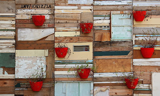 proiecta, perete, constructie, arhitectură, urban, lemn - material, roșu, nici o persoana, recipient, zi, construită, în aer liber, exteriorul clădirii, ladă, plantă, fruct, cadru complet, multi colorate, mâncat sănătos, planta in ghiveci, mancare si bautura, vechi, lemn, 1080P, CC0, domeniu public, fără drepturi de autor