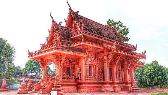 Thailand, Ko Samui, gebaute Struktur, die Architektur, Himmel, Religion, Gebäudehülle, Natur, Anbetungsstätte, Glauben, Pflanze, Geschichte, die Vergangenheit, Baum, keine Leute, Tag, Gebäude, Reiseziele, Spiritualität, Flachwinkelansicht, draußen, architektonische Säule, aufwendig, 2K, CC0, gemeinfrei, lizenzfrei