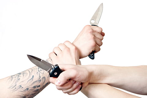 action, apparatus, assault, attack, background, block, clinch, coaching, combat, defence, effort, fight, force, hand, hold, implement, karate, knife, man, pierce, shu, single, sport, strain, training, white, wrestling, wu, wushu, tattoo, human body part, human hand, knife - weapon, body part, cut out, white background, weapon, violence, studio shot, aggression, sign, young adult, communication, warning sign, people, holding, scissors, sharp, ominous, finger, human limb, 4K, CC0, public domain, royalty free