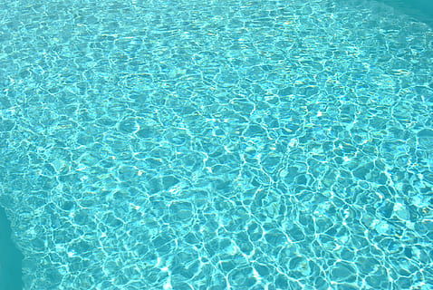 water, pool, swimming pool, full frame, rippled, backgrounds, nature, sunlight, blue, high angle view, day, no people, pattern, waterfront, transparent, refraction, tranquility, summer, outdoors, turquoise colored, clean, purity, shallow, 1080P, CC0, public domain, royalty free