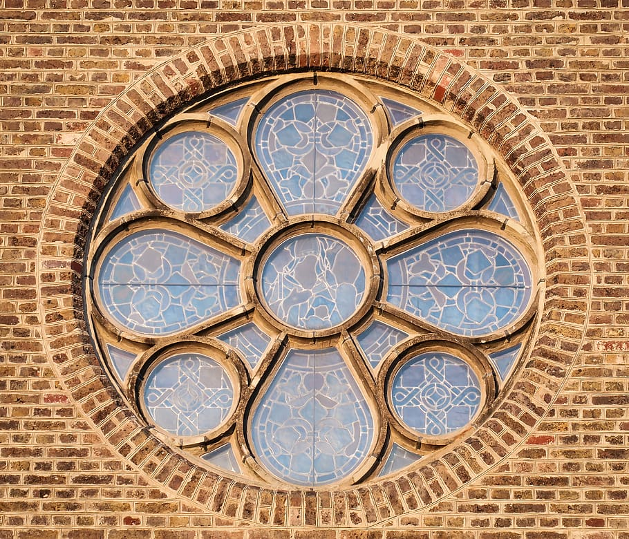 kirke vindue, roset, vindue, distrikt, blomst, rund, kirke, glas vindue, glasmosaik, kristen, religion, Kristendom, arkitektur, vinduesglas, geometrisk form, cirkel, bygget struktur, form, mønster, ingen mennesker, bygning udvendig, design, fortiden, Kunst og håndværk, historie, murbygningsfunktion, tro, bygning, spiritualitet, rejsemål, sted for tilbedelse, lav vinkel visning, ur, mursten, udsmykkede, 4K