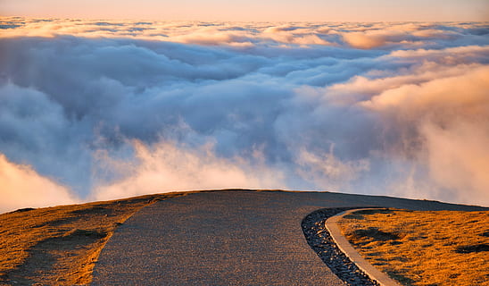 paisaje, cielo, nube, montaña, la carretera, camino, puesta de sol, Francia, Europa, nube - cielo, ambiente, paisajes - naturaleza, belleza en la naturaleza, naturaleza, transporte, nadie, escena no urbana, dirección, tranquilidad, tierra, el camino a seguir, escena tranquila, remoto, al aire libre, poder en la naturaleza, 5K, CC0, dominio público, libre de derechos
