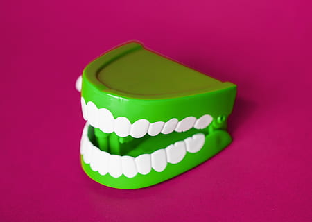 artificial, background, bite, bright, colored background, studio shot, healthcare and medicine, green color, indoors, dental health, no people, close-up, copy space, pink background, body care, single object, medicine, hygiene, healthy lifestyle, beauty product, still life, pink color, clean, dieting, 2K, CC0, public domain, royalty free
