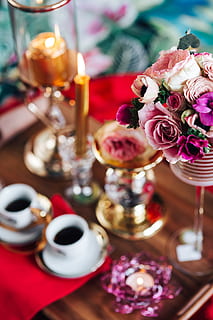 valentine, day breakfast, bed, lovely, breakfast, love, romantic, romance, red, bedding, brunch, candles, valentine's day, valentines, february, flower, flowering plant, table, plant, freshness, indoors, no people, drink, food and drink, close-up, still life, nature, refreshment, beauty in nature, selective focus, rose, rose - flower, cup, high angle view, decoration, glass, flower head, flower arrangement, crockery, 4K, CC0, public domain, royalty free