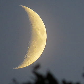 lua, parcial, céu, beleza na natureza, noite, lua planetária, ninguém, visão de baixo ângulo, espaço, natureza, astronomia, superfície da lua, tranquilidade, scenics - natureza, ao ar livre, meia-lua, céu limpo, crescente, cena tranquila, fechar-se, copie o espaço, espaço e astronomia, luar, 2K, CC0, domínio público, royalty free