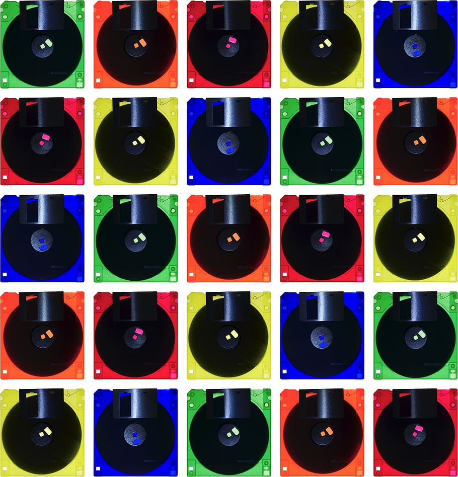 colori, trasparente, tecnologia, dati, supporti di memorizzazione, floppy disk, multicolore, musica, rumore, equipaggiamento audio, sfondi, di fila, cultura artistica e intrattenimento, fianco a fianco, fotogramma intero, vita notturna, altoparlante, in casa, contenitore, persone, variazione, grande gruppo di oggetti, macchina fotografica - attrezzatura fotografica, collezione, viola, ballare in discoteca, 5K