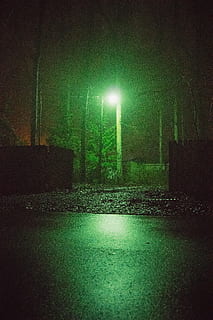 poste de iluminação, dia, clarão, leve, alcatrão, asfalto, névoa, molhado, brilho, verde, iluminação pública, reflexão, chuvoso, noite, arte, pintura, iluminação, Farol, conduziu, laser, Holofote, iluminado, cor verde, ninguém, equipamento de iluminação, rua, natureza, arquitetura, estrutura construída, eletricidade, plantar, raio de luz, ao ar livre, árvore, brilhando, grama, luz - fenômeno natural, exterior do edifício, 5K, CC0, domínio público, royalty free