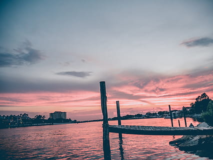 dock nero, tramonto, Alba, crepuscolo, cielo, cielo rosso, natura, all'aperto, costruzione, lago, acqua, paesaggio, scenario, Florida, bacino, riflettere, calma, legna, vecchio, vuoto, nuvola - cielo, bellezza nella natura, struttura costruita, colore arancione, scenics - natura, architettura, lungomare, nessuno, la tranquillità, mare, scena tranquilla, silhouette, mezzi di trasporto, post in legno, 4K, CC0, dominio pubblico, privo di copyright