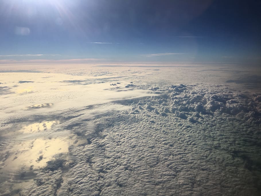 Cloudscape, volo, sopra le nuvole, bianca, blu, cielo, vista aerea, nuvola - cielo, scenics - natura, bellezza nella natura, scena tranquilla, la tranquillità, nessuno, idilliaco, natura, luce del sole, ambiente, aereo, all'aperto, giorno, soffice, veicolo aereo, morbidezza, meteorologia, sopra, 4K