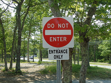 Zeichen, tun, nicht, eingeben, Text, Baum, Kommunikation, westliche Schrift, Pflanze, Straßenschild, Information, Großbuchstabe, Straße, Hinweisschild, Tag, Natur, Warnschild, rot, keine Leute, Wachstum, Beratung, Land, Stoppschild, draußen, Botschaft, 4K, CC0, gemeinfrei, lizenzfrei