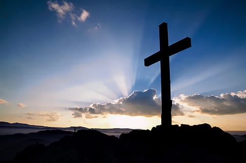 cross, christ, religion, easter, crucifixion, christianity, jesus, cloud - sky, sky, belief, spirituality, silhouette, sunset, beauty in nature, crucifix, low angle view, no people, idyllic, tranquil scene, nature, tranquility, scenics - nature, symbol, outdoors, forgiveness, religious equipment, 4K, CC0, public domain, royalty free