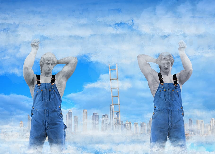 Himmel, Aufzug, Heben, Objekt, Zahl, Skulptur, bearbeiten, Stadt, Stehen, Rauch - physische Struktur, menschlicher Arm, digitaler Verbund, älterer Erwachsener, menschliches Körperteil, Gliedmaßen, Erwachsene, menschliches Glied, die Architektur, Natur, Tag, Gebäudehülle, Männer, Körperteil, Geschäft, wolke - himmel, Arme erhoben, Wolkenkratzer, 1080P